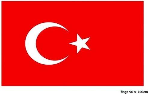 Image du produit Funny Drapeau fan de la Turquie 90 x 150cm (Taille unique)