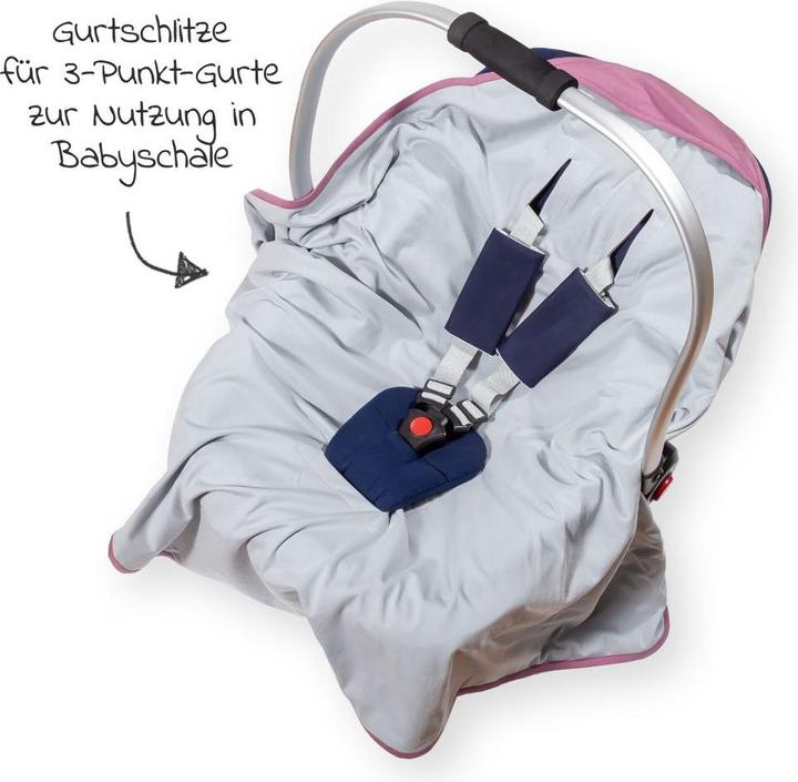 Actual product image Makian Footmuffs for baby car seats & carrycots Wrap-around blanket lightweight jersey blanket - for baby