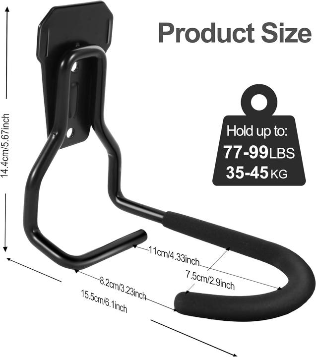 Actual product image Sinoer Set of 4 bike hooks