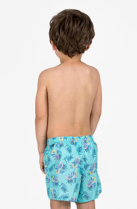 Actual product image Olaian Boardshorts Jungen 100 Palm türkis (5, 6)