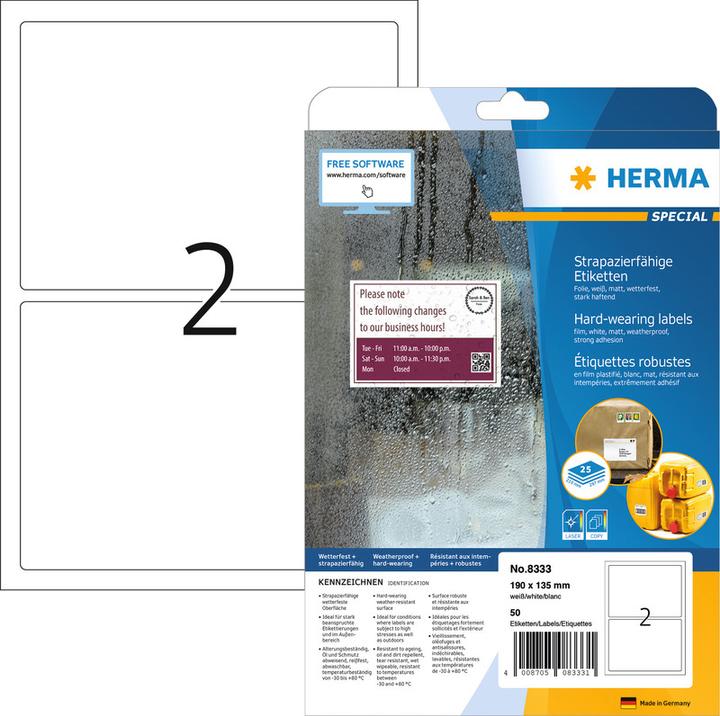 Produktbild HERMA Wetterfeste Etiketten A4