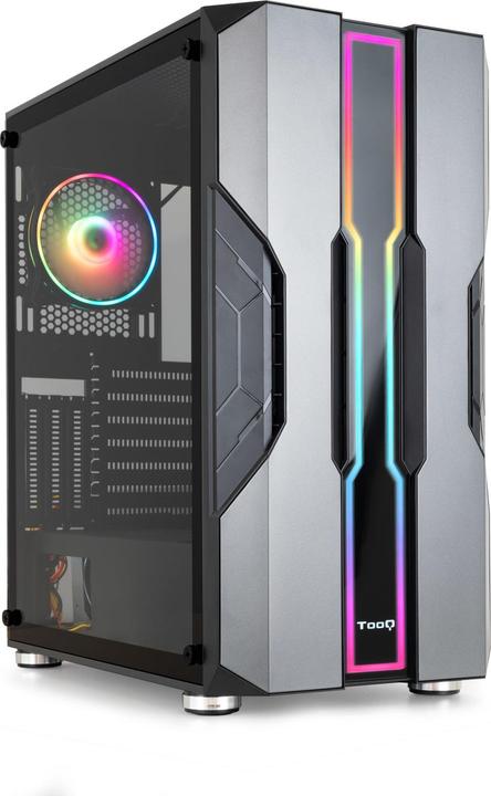 Produktbild Tooq Technology Boitier Moyen Tour E-ATX TooQ NightCity TQGCC103 RGB avec panneau vitré (Argent/Noir) (ATX, mATX, Mini-ITX)