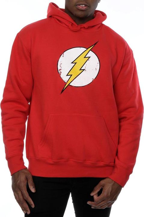 Actual product image Mens Flash Distressed Logo Hoodie (3XL)
