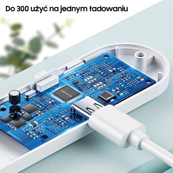 Actual product image Usams Lampa dezynfekująca mini UV-C ręczna sterylizator biały/white ZB159XDD01 (US-ZB159)