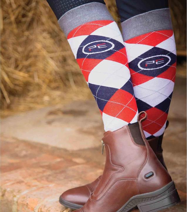 Immagine prodotto Premier Equine Set di 2 paia di spessi calzini invernali da equitazione per bambini (Taglia unica)