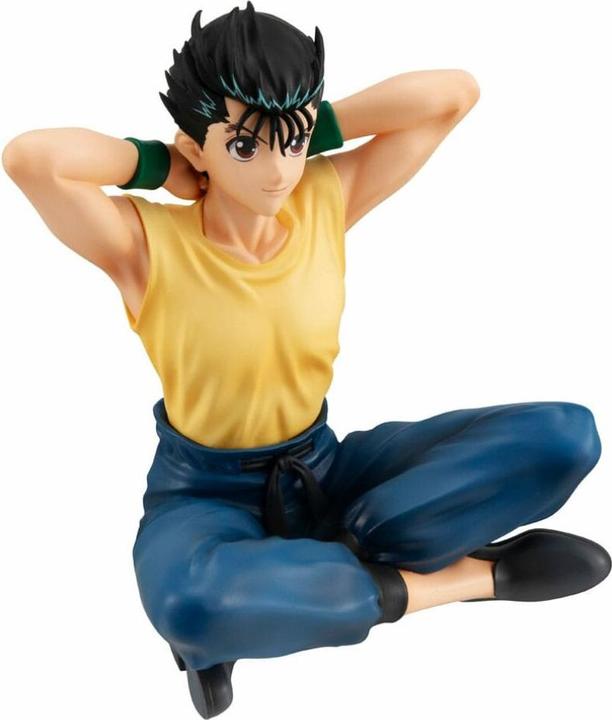Actual product image Megahouse Yu Yu Hakusho G.E.M. PVC Statue Yusuke Urameshi Palm Size 9 cm