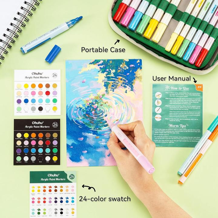 Actual product image Ohuhu Acrylic marker (3 mm, 48 x)