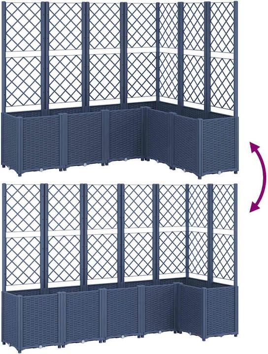 VidaXL Pflanzkübel mit Rankgitter PP