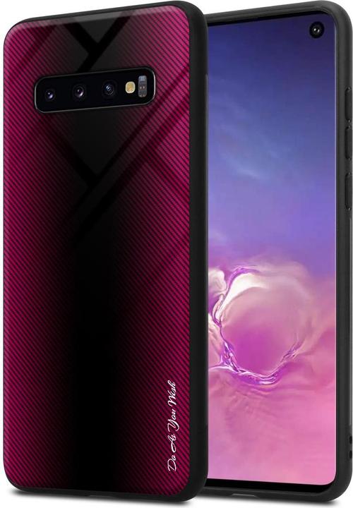 Produktbild Cadorabo TPU Gestreiftes Glas Cover (Samsung Galaxy S10)
