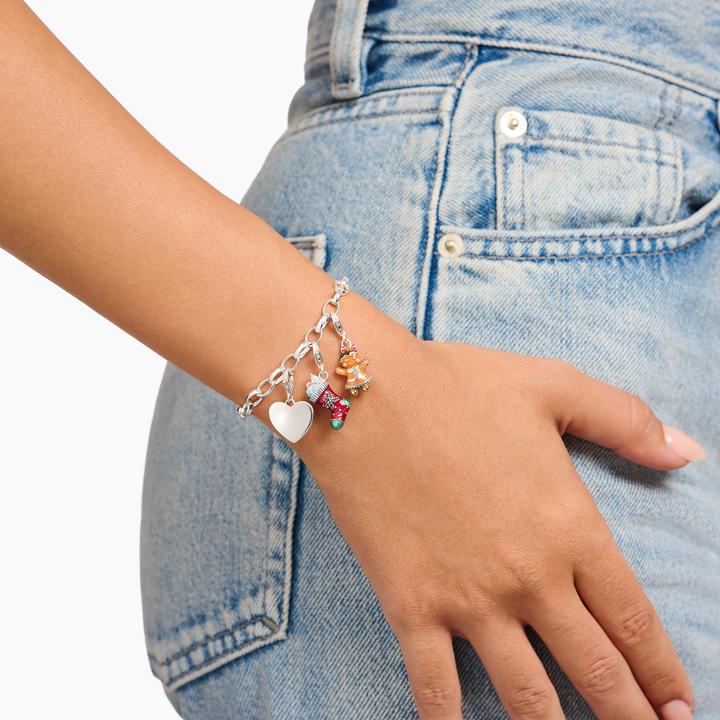 Produktbild Thomas Sabo Weihnachtssocken Charm Silber (Emaille, 925er Silber)