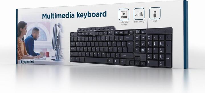 Produktbild Gembird KB-UM-104 Tastatur USB QWERTY US Englisch (US, Kabelgebunden)