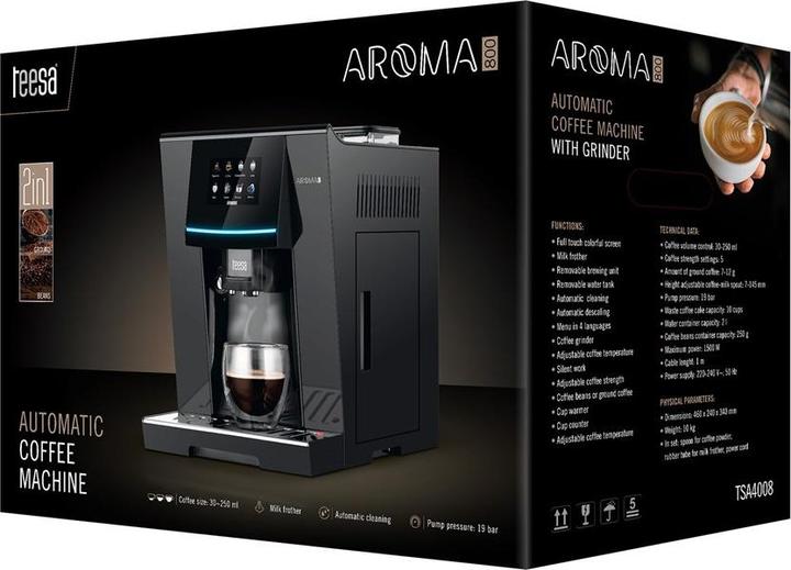 Actual product image Teesa AROMA 800 with grinder and milk frother