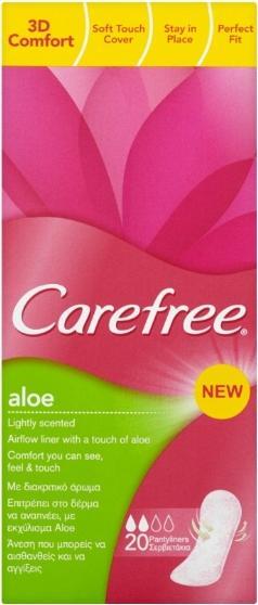 Actual product image Carefree Cotton Feel Normal Panty Liners Aloe Vera 20Pcs (20 x, Panty liners)