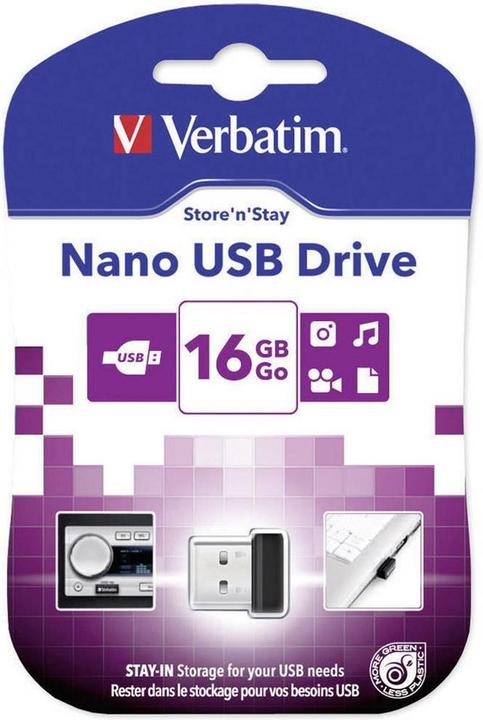 Actual product image Verbatim Nano (16 GB, USB-A, USB 2.0)