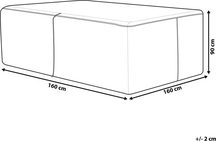 Produktbild Beliani Regenschutz für Gartenmöbel 160 x 160 x 90 cm CHUVA