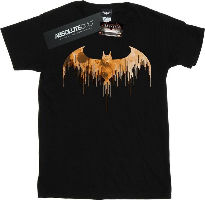 Actual product image Mens Batman Arkham Knight Halloween Moon Logo Fill T-Shirt (L)