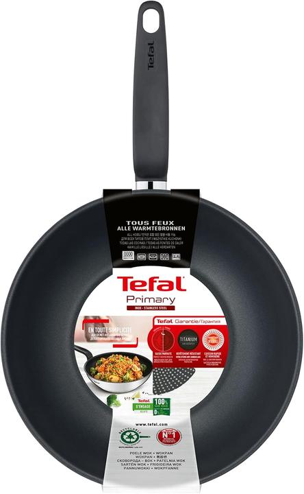 Produktbild Tefal Wok Pfanne - Primary (28 cm, Wok Pfanne, Edelstahl)