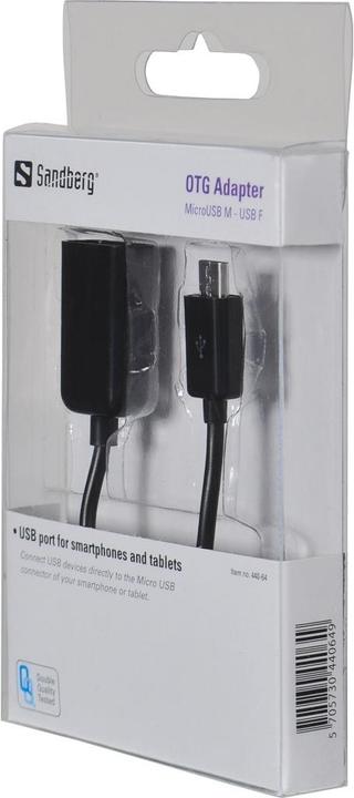 Image du produit Sandberg Adaptateur OTG MicroUSB-USB/A (USB 2.0)