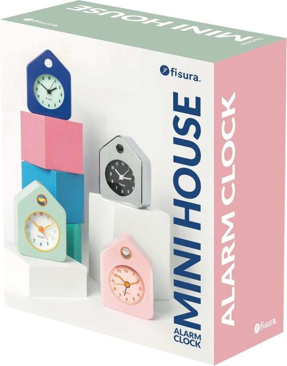 Actual product image Fisura MINI HOUSE ALARM CLOCK chrome