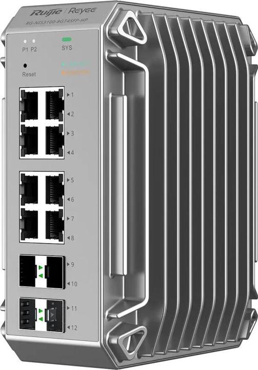 Immagine prodotto Ruijie Reyee Reyee Switch industriale a 12 porte, 8x Gbit, 4x SFP, fino a 80°C (12 Porti)