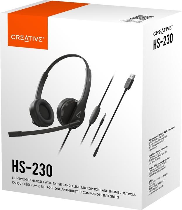 Immagine prodotto Creative Cuffie Labors HS-230 Nero (Cablato)