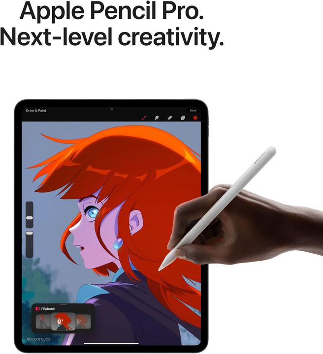 Actual product image Apple iPad Pro 2024 13 Nanotexturglass (M4) (WLAN only, 13", 1000 GB, Silver)