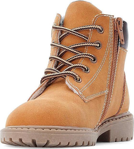 Actual product image La Redoute Collections Lined boots with lacing and zip fastening (35)