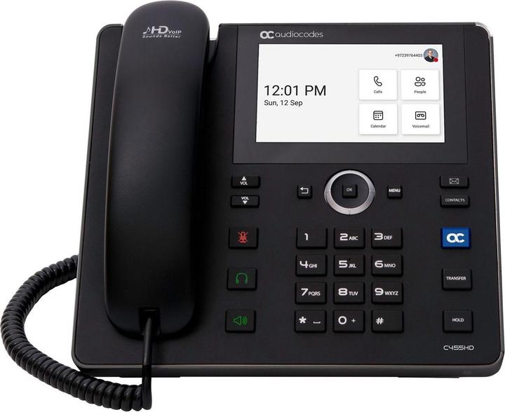 Immagine prodotto Audiocodes C455HD - Telefono IP - Nero - Telefono con filo - Android - Info SIP - 8 linee