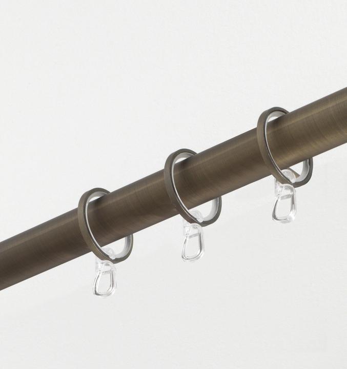 Image du produit Gardinia Anneau de rideau avec insert coulissant Bronze, 10 pièces