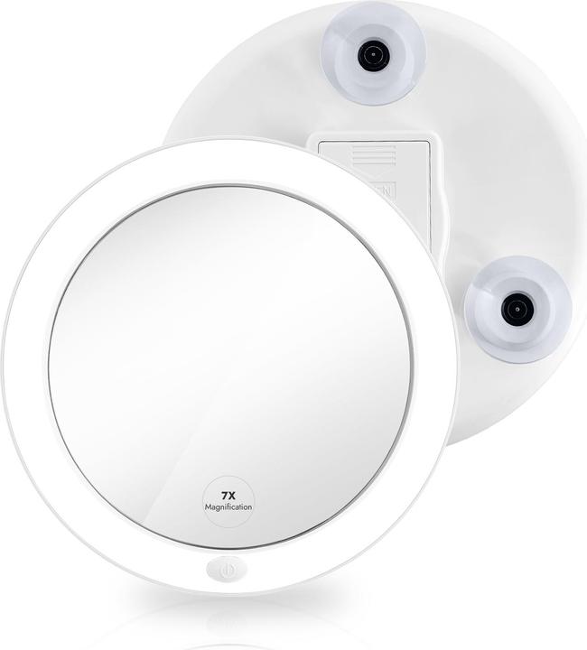 Produktbild Emke Kosmetikspiegel mit beleuchtung 7X Vergrösserung, Saugnapf, Batteriebetrieben, 165mm