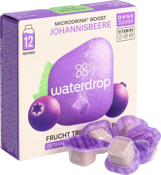 Waterdrop Boost (Schwarze Johannisbeere, Holunderbeere, Açaí, 12 x)