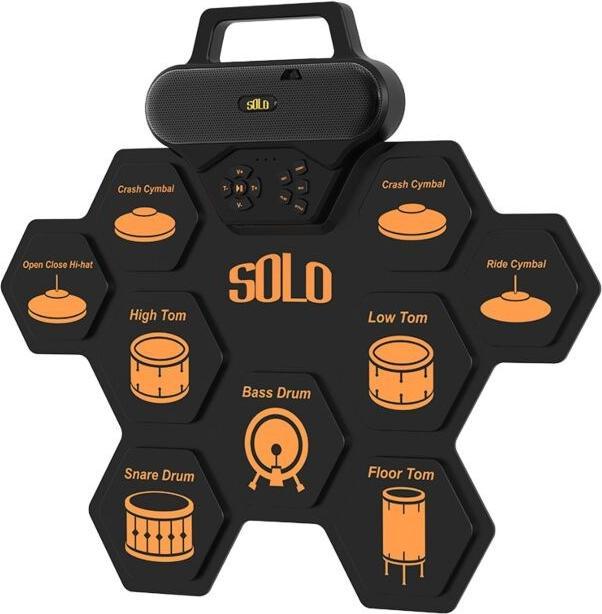 Actual product image NoName NN SOLO zusammenrollbares elektronisches Schlagzeug USB-C MP3 (E-drum)