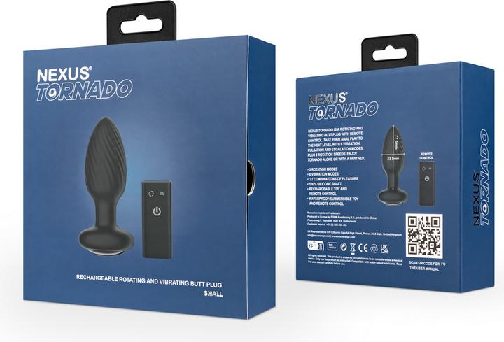 Image du produit Nexus Tornado Remote Control Rotating Butt Plug Noir