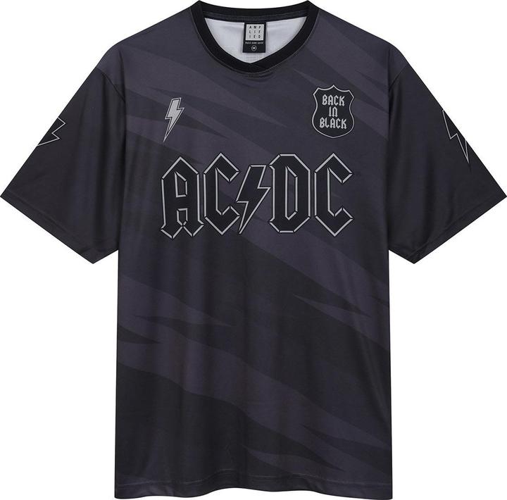 Actual product image Amplified Unisex Adult Back In Black Rock Fc AC/DC T-Shirt (M)
