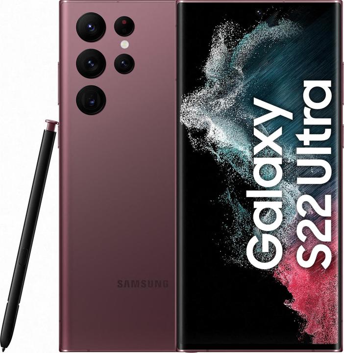 Samsung Galaxy S22 Ultra EU (512 GB, Burgundy, 6.80", Dual SIM, 108 Mpx, 5G)