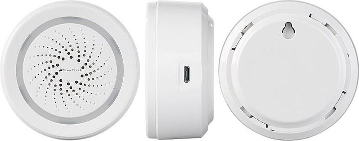 VisorTech Set of 2 Alarm Siren with WLAN & App, Comp. with Alexa & Google Assistant