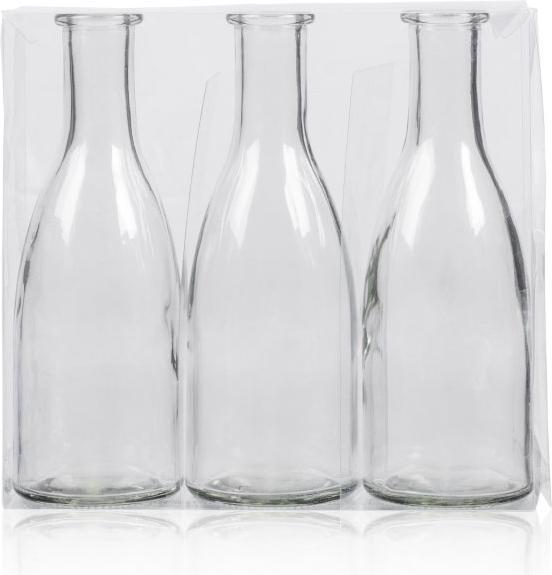 Actual product image Chalet Vase Set L 3 pieces, 18.5 cm, Transparent (3 x, 19 x 7 x 20.5 cm, 2.73 l)