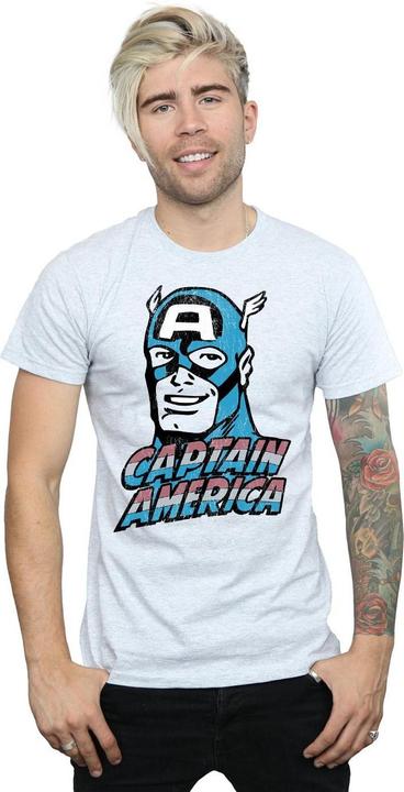 Actual product image Mens Captain America Distressed T-Shirt (3XL)