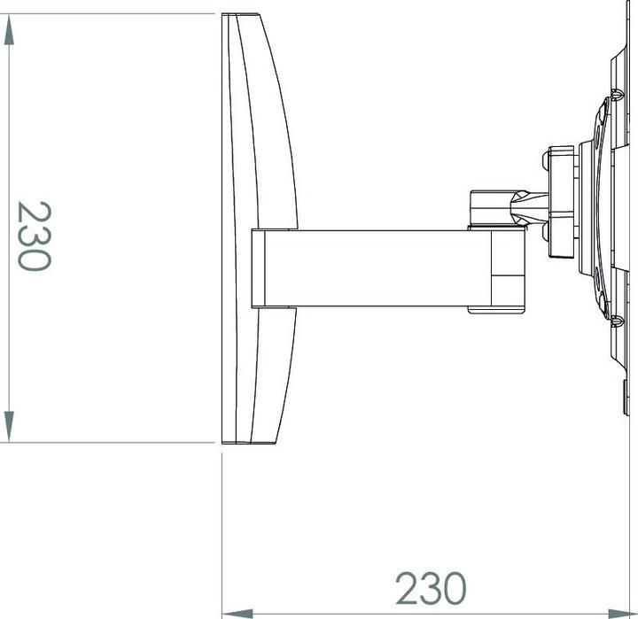 Immagine prodotto VCM Morgenthaler TS 2 Supporto a parete per TV 38,1 cm (15") 94,0 cm (37") Inclinazione+scorrimento (Muro, 37", 15 kg)