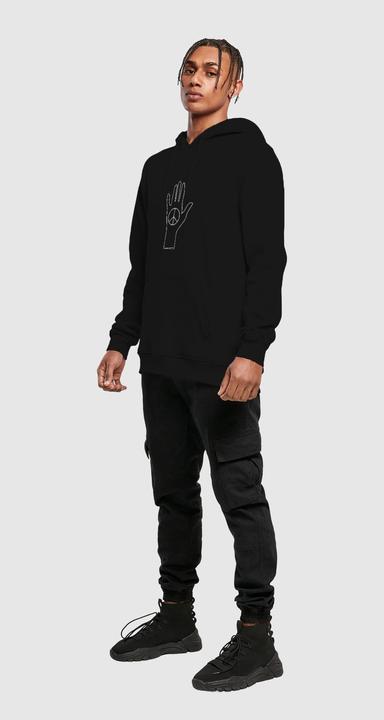 Image du produit Merchcode Peace - Sweat à capuche lourd Scribble Hand Black - 161335 (L)
