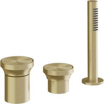 Image du produit Gessi Origini robinetterie de baignoire à 3 trous, avec inverseur, flexible, douchette, 2 voies, mo