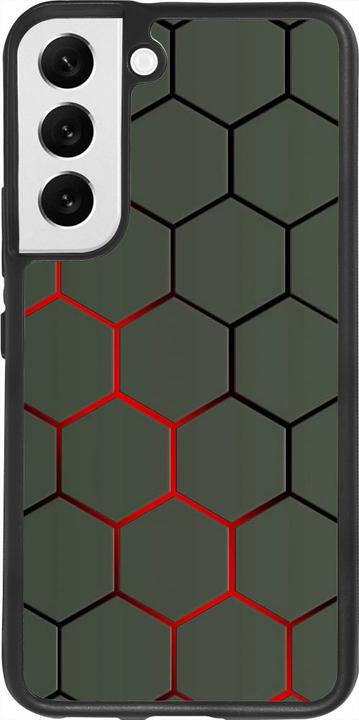 Actual product image PhoneLook Coque Silicone rigide noir Geometric Line red (Samsung Galaxy S22+)