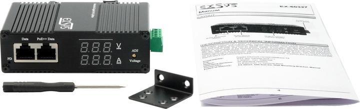 Produktbild Exsys Industrial PoE++ Gigabit Splitter 50W (PoE Splitter)