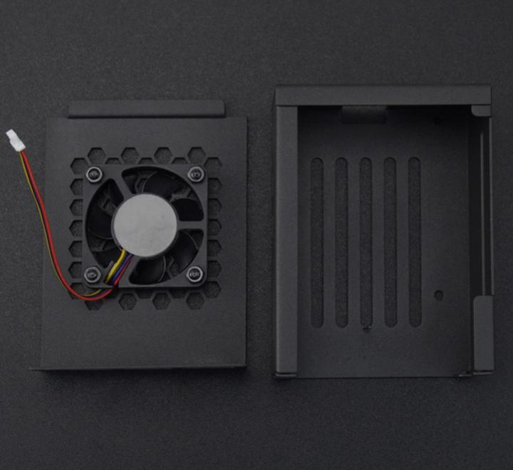 Actual product image DFRobot Raspberry Pi 5 metal housing with heat sink and silent fan