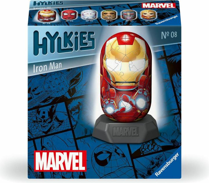 Immagine prodotto Ravensburger Hylkies: La nuova serie di figure da collezione da assemblare da soli. Figura #08 - Iron Man - (54 pezzi)