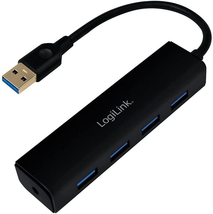 Actual product image LogiLink USB 3.0 hub 4-port black Buspowered (USB-A, 4 Ports)