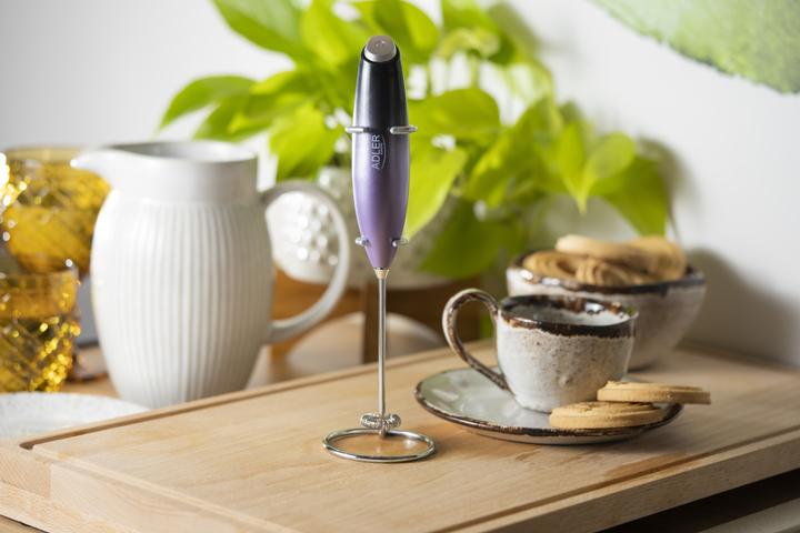 Image du produit Adler AD 4499 Milk frotter with a stand, Black/Purple