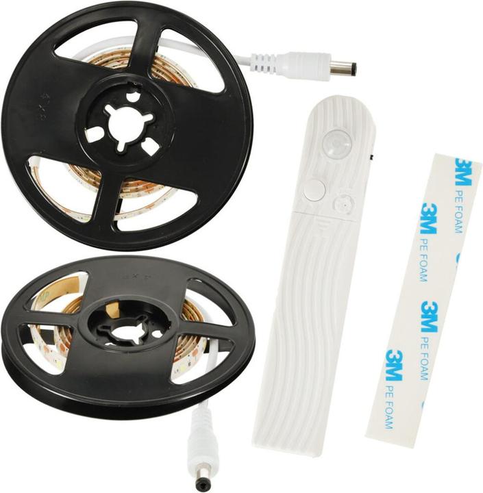 Productafbeelding Ikonka USB bewegingsmelder LED strip 1M warm wit op batterijen