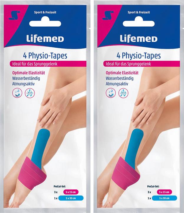 Actual product image Lifemed Physio tapes for the ankle, 4 pieces in 2 sizes, set of 2 (0.30 m)