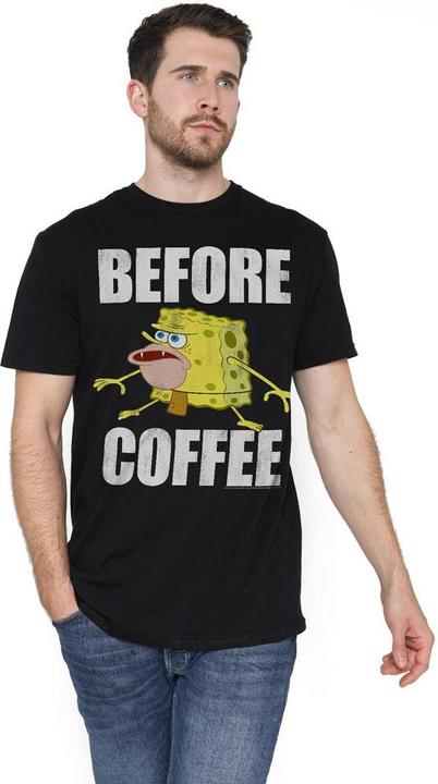 Produktbild Spongebob Squarepants Before Coffee Meme TShirt (M)